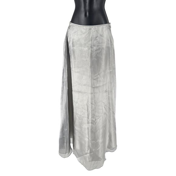 Scott McClintock Dresses & Skirts - Scott McClintock Y2K Millennium Silver Metallic Maxi Skirt Womens 8 Formal Party